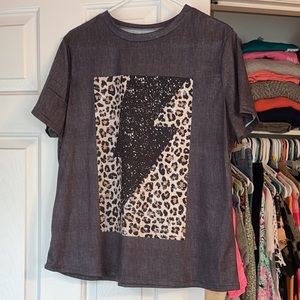Leopard Lightning Bolt Shirt